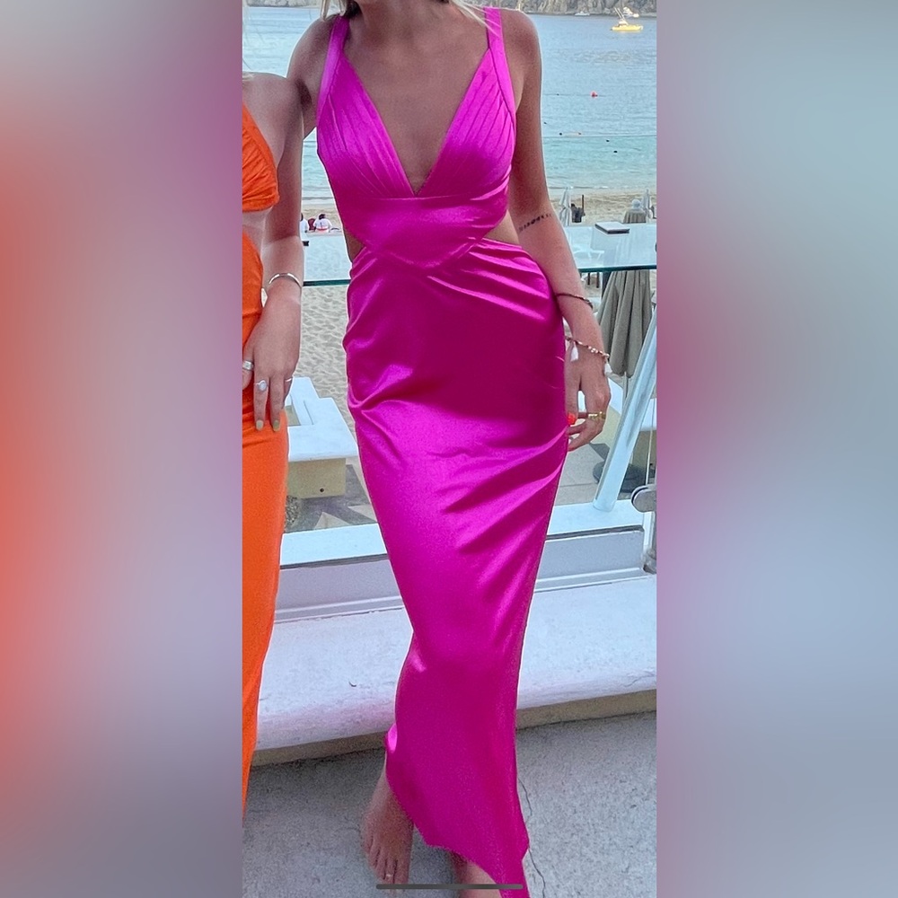 Princess Polly pink satin dress
